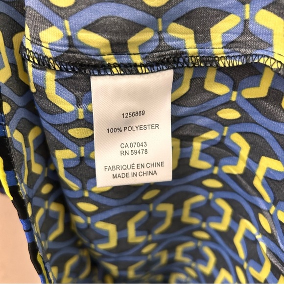 RACHEL Rachel Roy Blue and Green Button Down Blouse NWOT Small - Picture 3 of 5